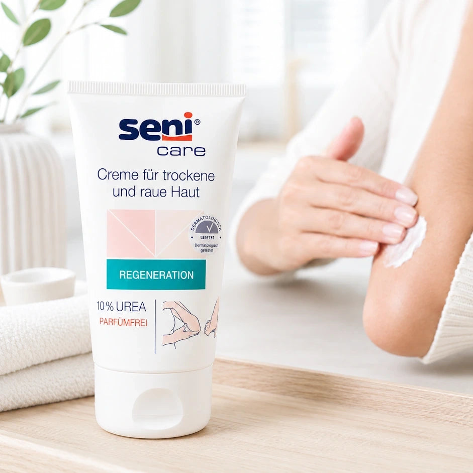 Seni Care Creme für trockene und raue Haut mit 10% Urea 100 ml – 1 Tube