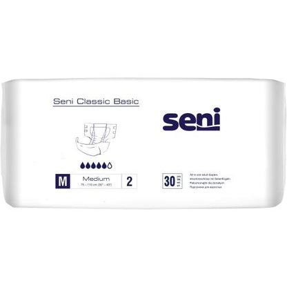 Seni Classic Basic Inkontinenzhose / Windelhose – 30 Stück