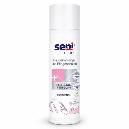 Seni Care Hautreinigungs- und Pflegeschaum mit Panthenol – 500 ml Spraydose