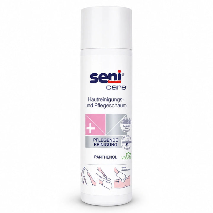 Seni Care Hautreinigungs- und Pflegeschaum mit Panthenol – 500 ml Spraydose