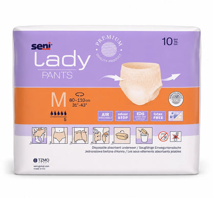 Seni Lady Pants Inkontinenzhosen für Frauen (10 Stück)