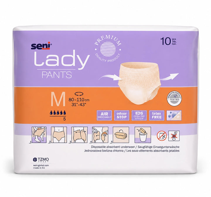 Seni Lady Pants Inkontinenzhosen für Frauen (10 Stück)