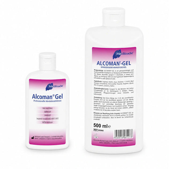 Meditrade Alcoman Gel alkoholische Händedesinfektion 100 ml / 500 ml