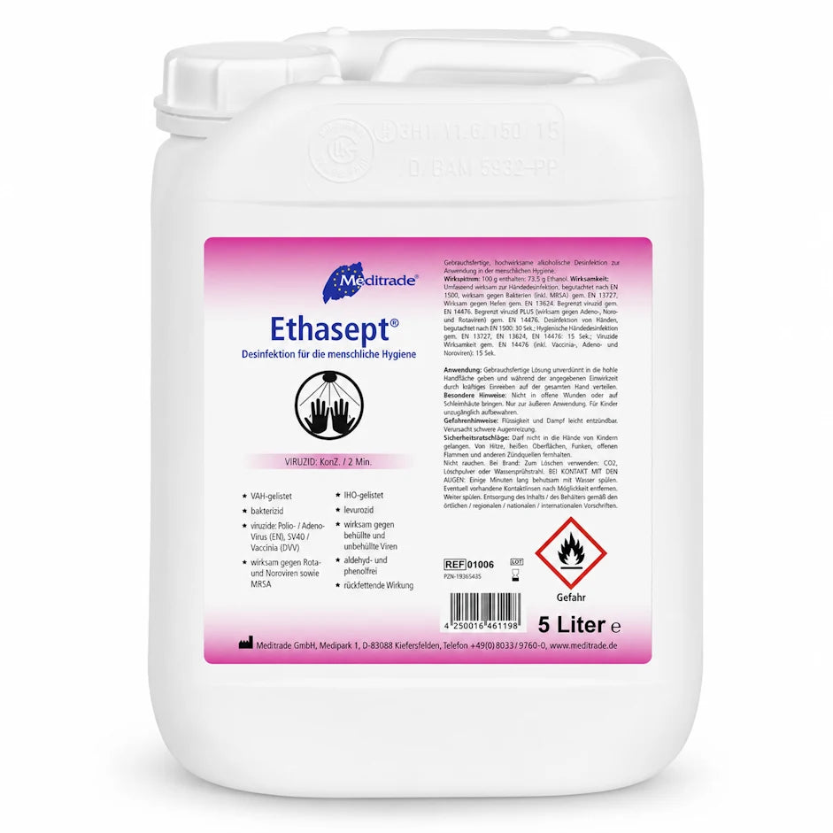 Meditrade Ethasept alkoholische Händedesinfektion 500 ml / 1000 ml / 5 Liter
