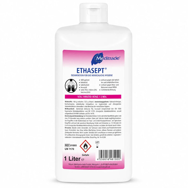 Meditrade Ethasept alkoholische Händedesinfektion 500 ml / 1000 ml / 5 Liter