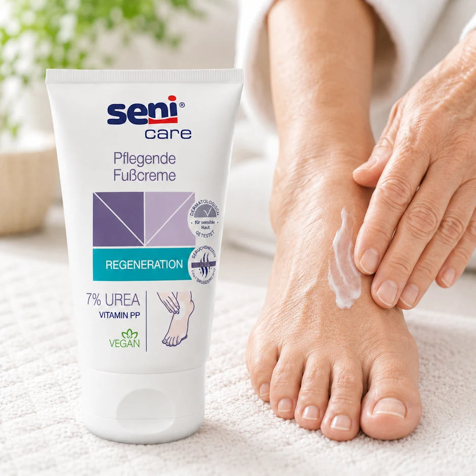 Seni Care Pflegende Fußcreme mit 7% Urea 100 ml – 1 Tube