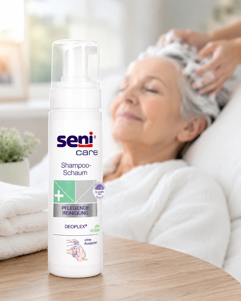 Seni Care Shampoo-Schaum zur Haarwäsche ohne Wasser – 200 ml Dose