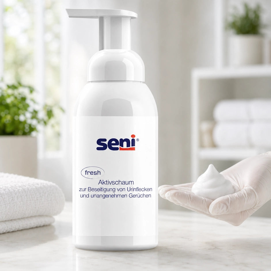 Seni Fresh Aktivschaum gegen Urinflecken und Gerüche – 300 ml Flasche