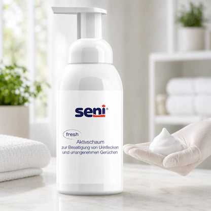 Seni Fresh Aktivschaum gegen Urinflecken und Gerüche – 300 ml Flasche
