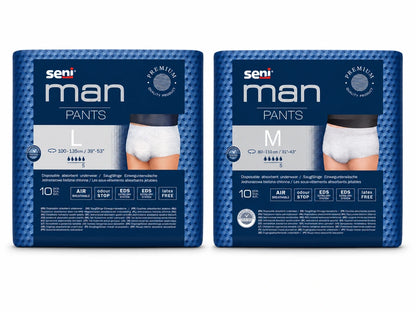 Seni Man Pants Inkontinenzhosen für Männer (10 Stück)