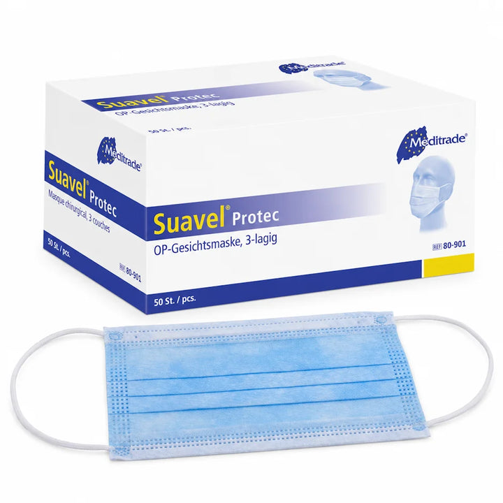 Meditrade Suavel Protec OP-Maske Typ II blau – 50 Stück